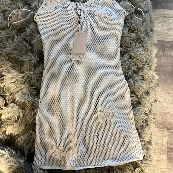 AUTHENTIC CINQ A SEPT NIKITA WHITE COVER UP DRESS SIZE MEDIUM - Picture 4 of 8